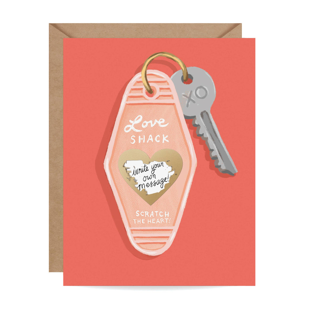 Carte à Gratter Porte Clés Motel - Inklings Paperie