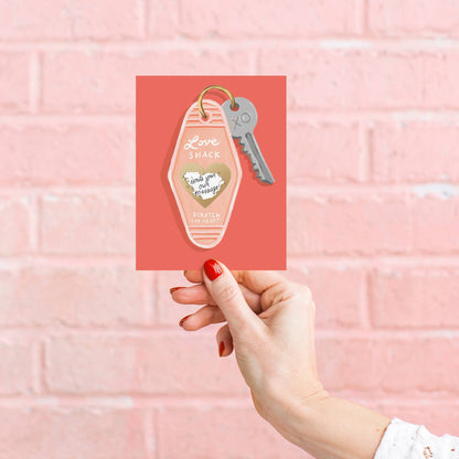 Carte à Gratter Porte Clés Motel - Inklings Paperie