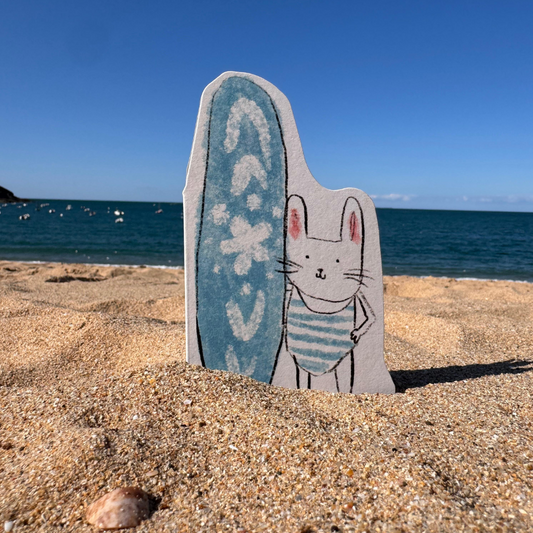 Carte Lapin Surfeur - Laura Skilbeck