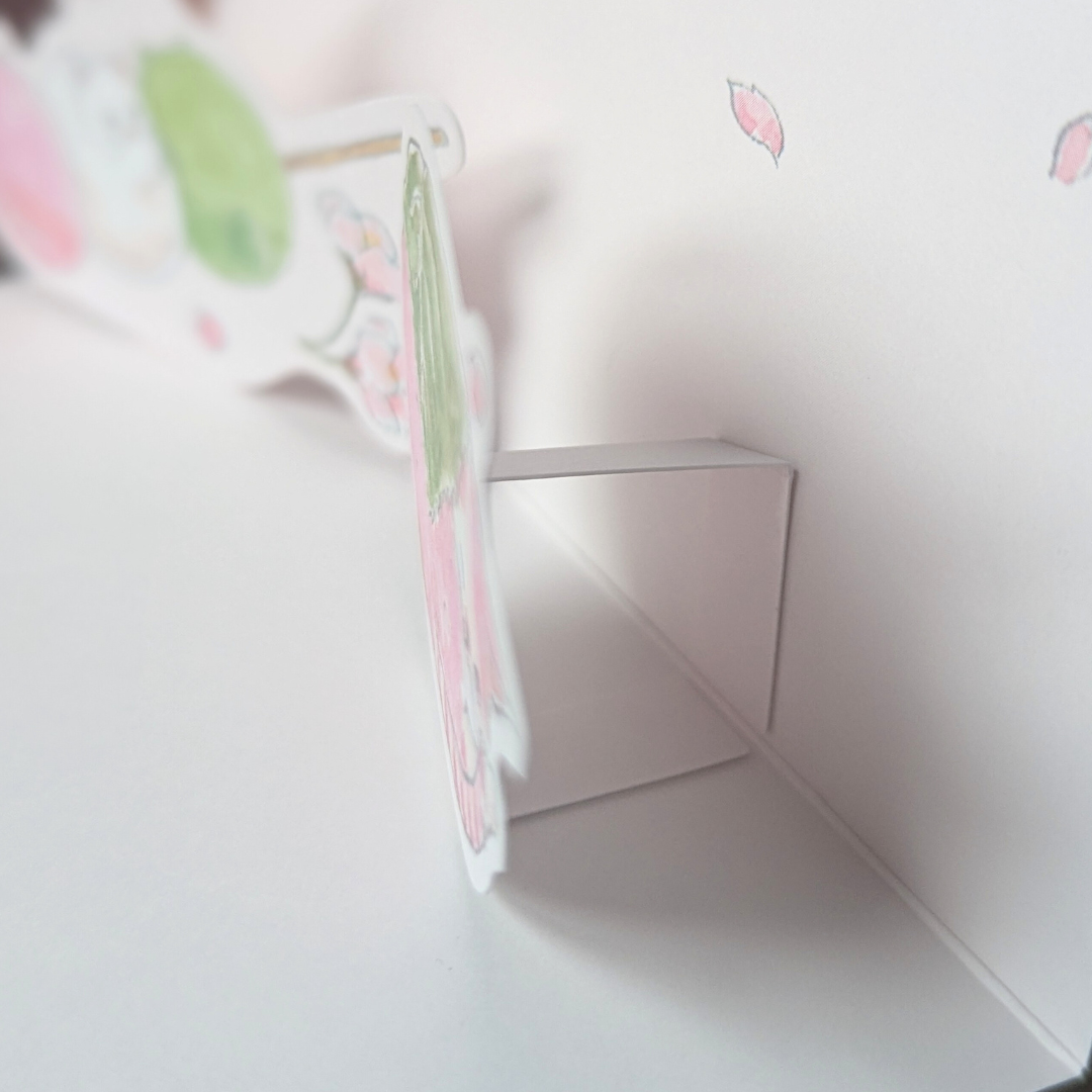Carte Pop-Up Chats & Cerisiers en Fleurs Tocoro Comugi