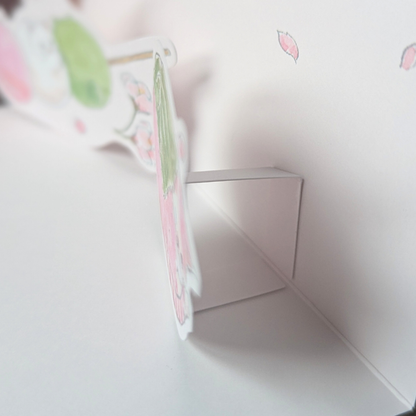 Carte Pop-Up Chats & Cerisiers en Fleurs Tocoro Comugi
