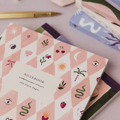 Carnet A5 Arlequin Blush Pages Blanches Sister Paper Co.