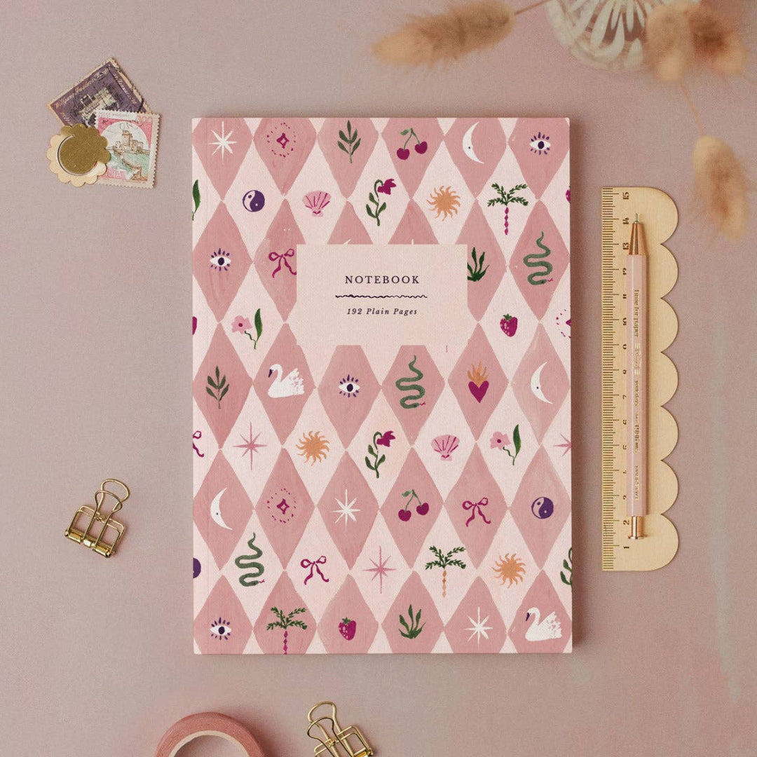 Carnet A5 Arlequin Blush Pages Blanches Sister Paper Co.