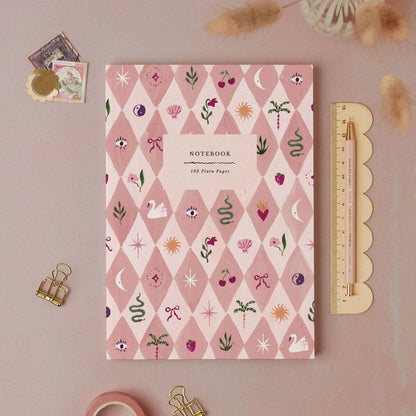 Carnet A5 Arlequin Blush Pages Blanches Sister Paper Co.