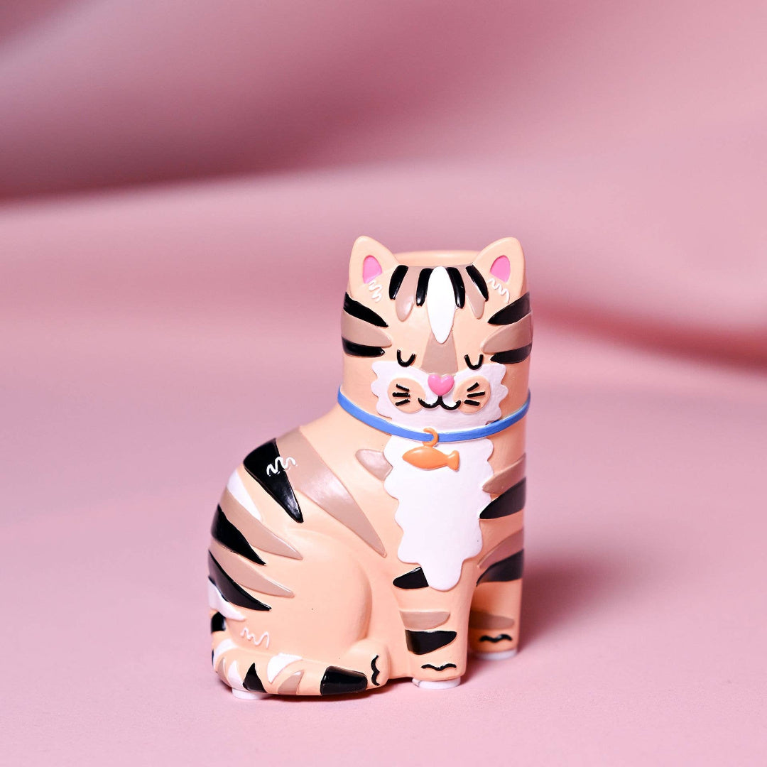 Petit Pot à Crayons/Allumettes en Forme de Chat
