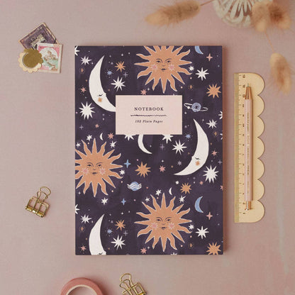 Cahier Soleil et Lune à Pages Blanches Sister Paper Co.
