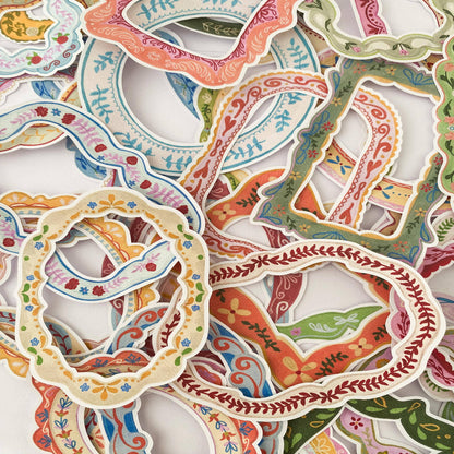 Lot de 70 stickers Cadres Chapteries