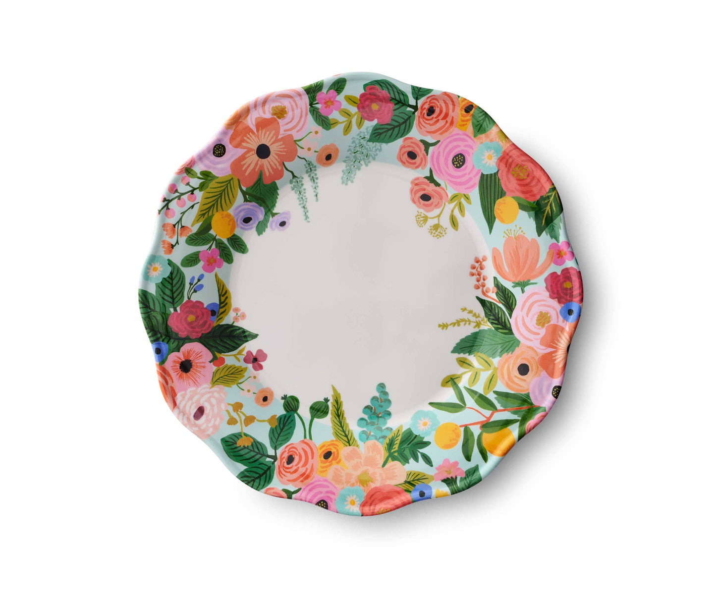 4 Grandes Assiettes en mélamine Jardin fleuri Rifle Paper Co