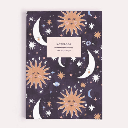 Cahier Soleil et Lune à Pages Blanches Sister Paper Co.