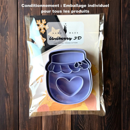 Emporte-pièce Pot de Confiture - Uniberry 3D