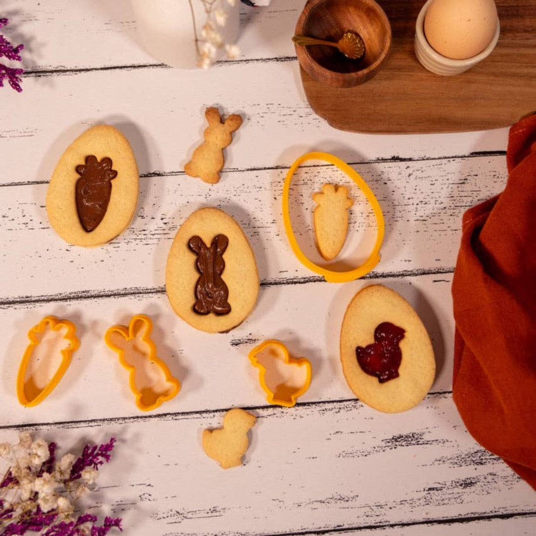 Emporte-Pièces Oeuf de Pâques (lapin, poussin, carotte) Uniberry 3D