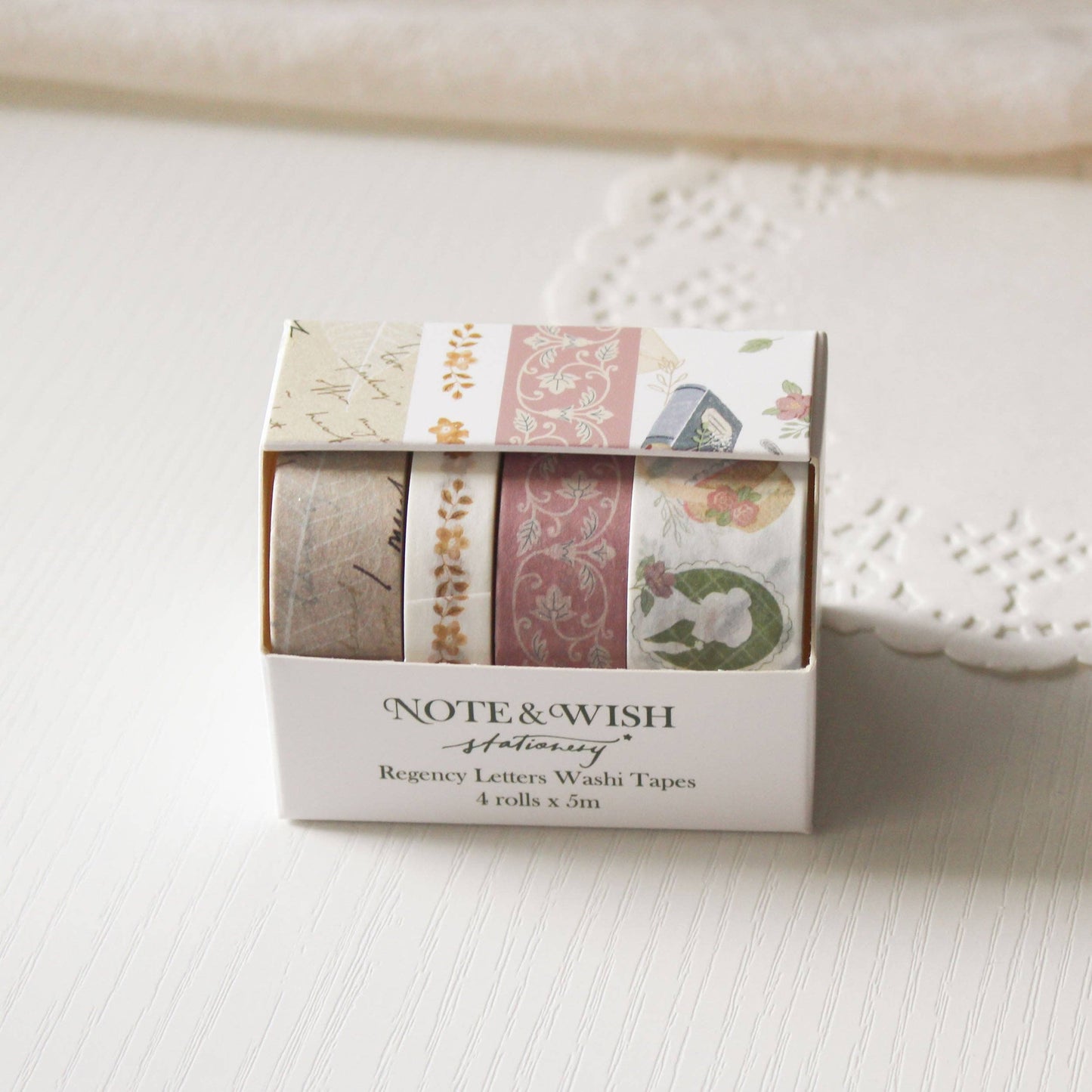 Lot de 4 Masking Tapes Littérature Note & Wish