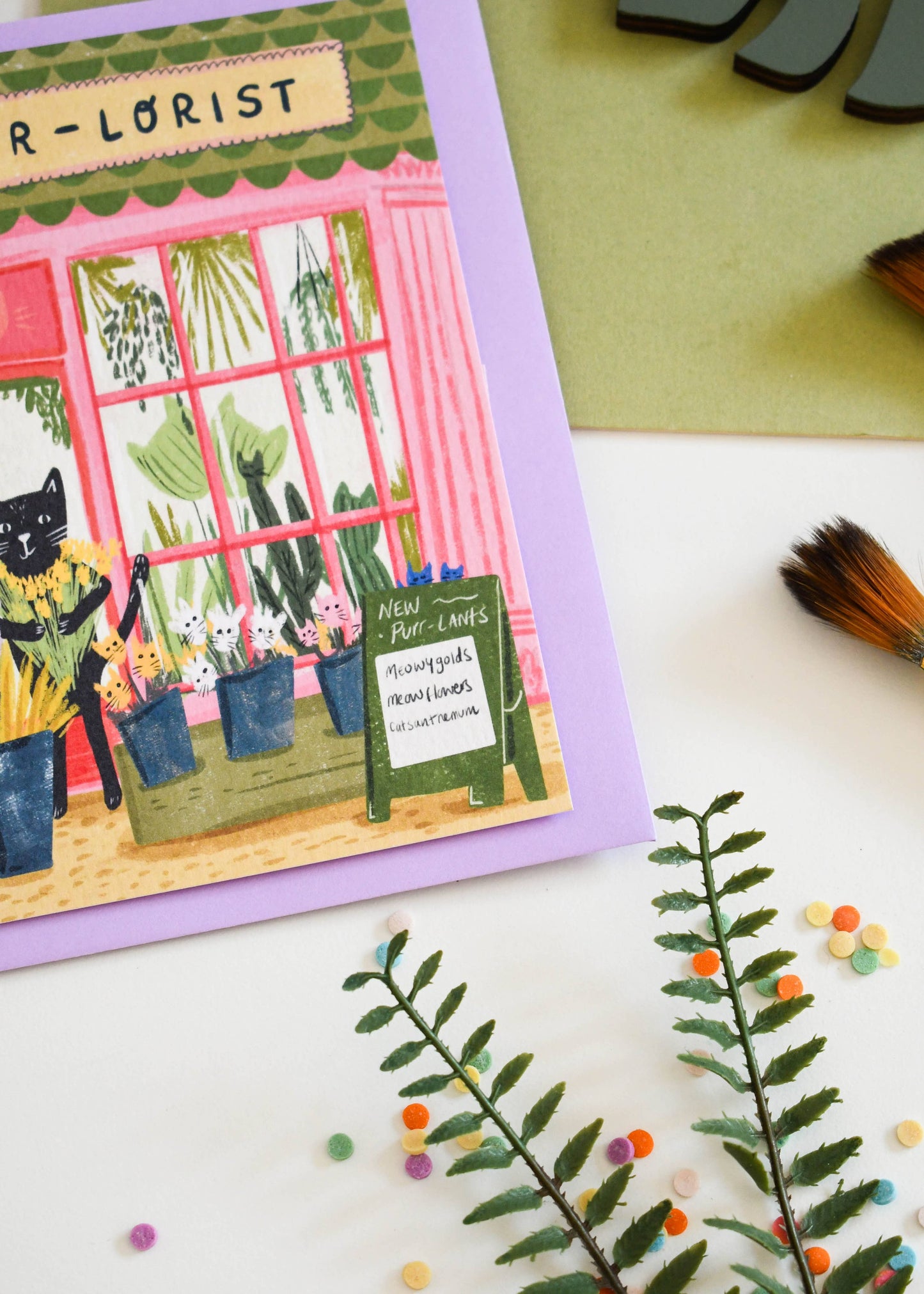 Carte Chat Fleuriste Niaski