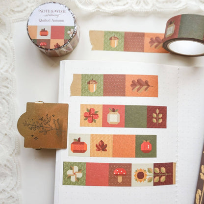 Masking Tape Patchwork d’Automne Note & Wish