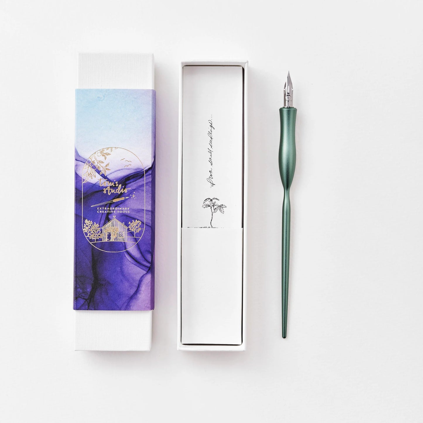 Stylo de Calligraphie Flourish Sauge - Tom's Studio