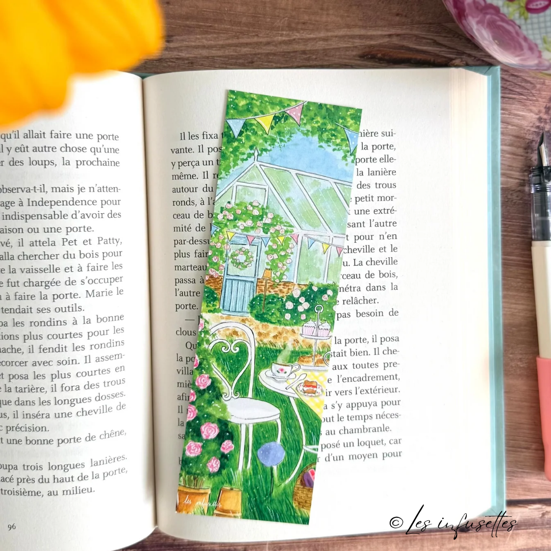 Marque Page Afternoon tea au jardin Les infusettes