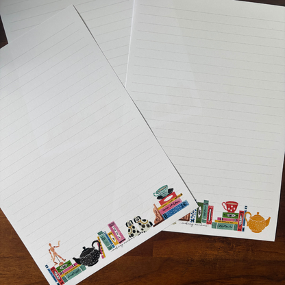 Coffret Papier à lettres Livres & Tea Time