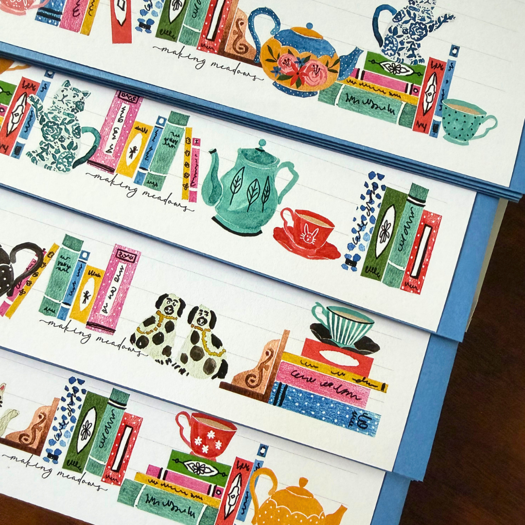 Coffret Papier à lettres Livres & Tea Time