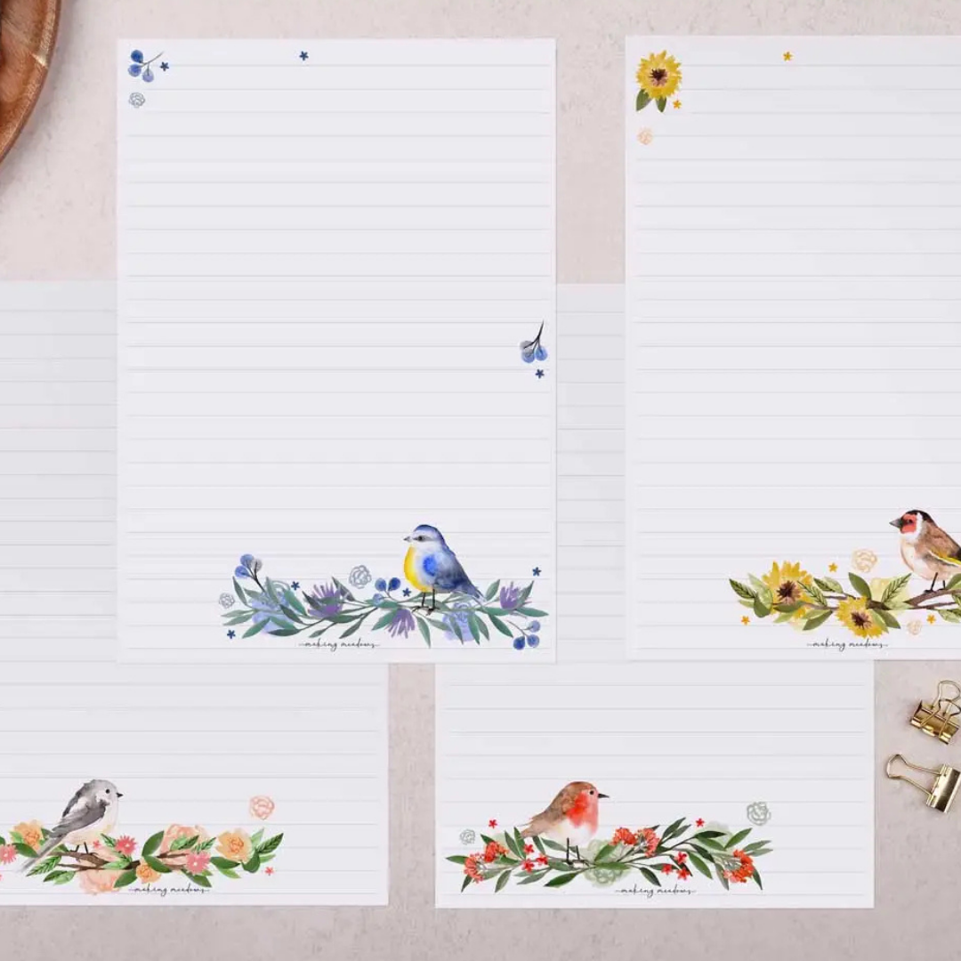 Coffret Papier à lettres Oiseaux