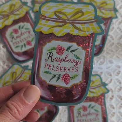 Sticker Vinyle Confiture de Framboise Katie Daisy