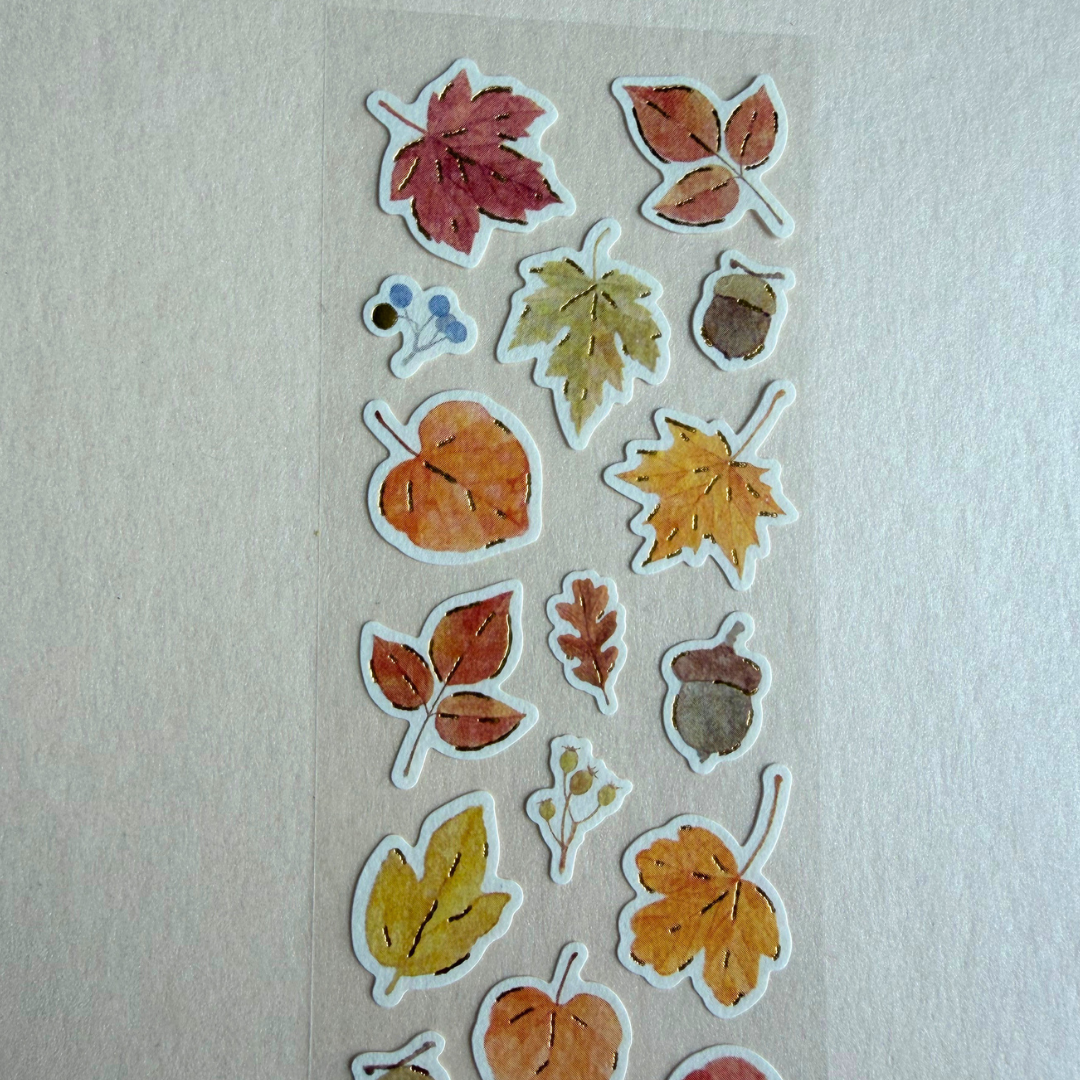 Stickers Feuilles d’automne dorées - Nb Co. Japan