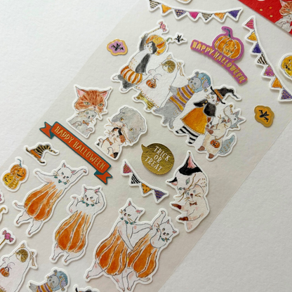 Stickers Chats déguisés pour Halloween - Tocorocomugi