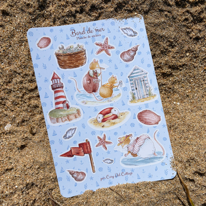 Planche de Stickers Bord de Mer Cosy Del Cottage