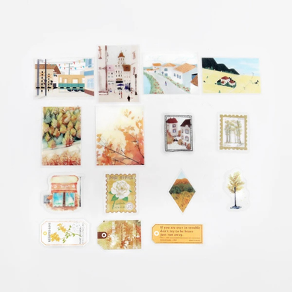 Pochette 45 Stickers Escapade en Jaune