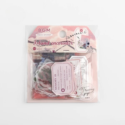 Pochette 45 Stickers Escapade en Rose
