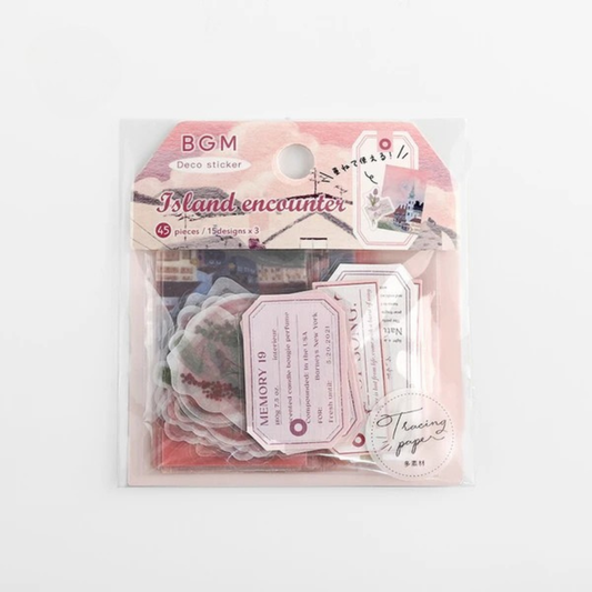Pochette 45 Stickers Escapade en Rose