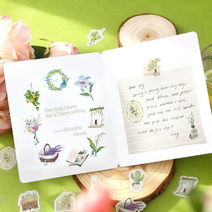 Pochette 45 Stickers Histoire dans le Jardin