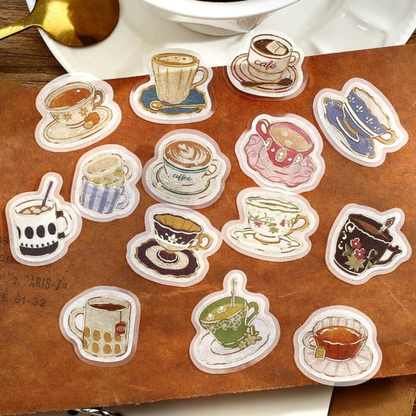 Pochette 45 Stickers Pause Café & Thé