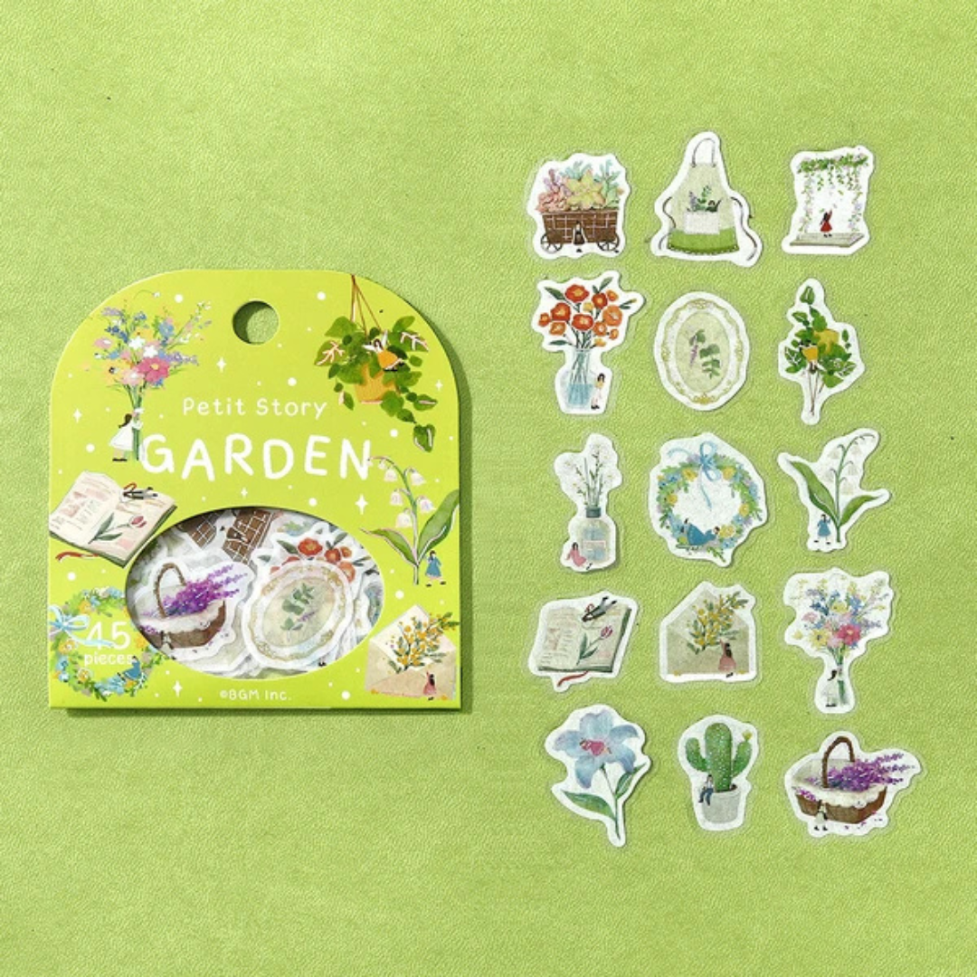 Pochette 45 Stickers Histoire dans le Jardin