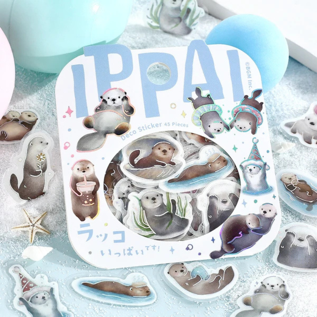 Pochette 45 Stickers Loutres
